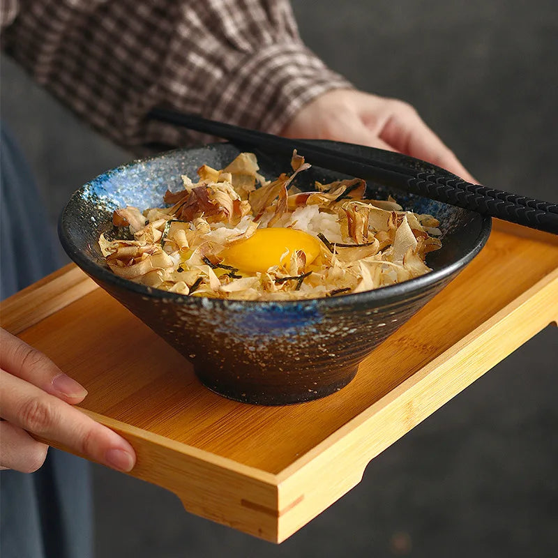 LingAo Ceramic  Japanese creative  Ramen、 soup noodle bowl restaurant customization