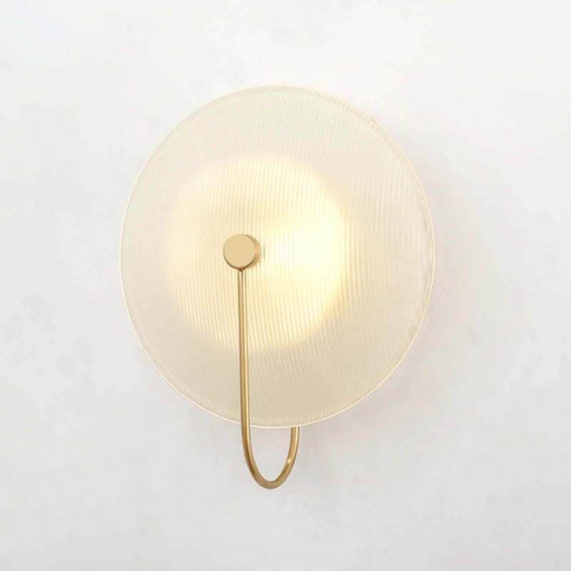 Modern Led Wall Lamp Creative Stripe Glass Nordic Gold Lighting Fixture Living Bathroom Bedside Bedroom Decoration Sconce Lights