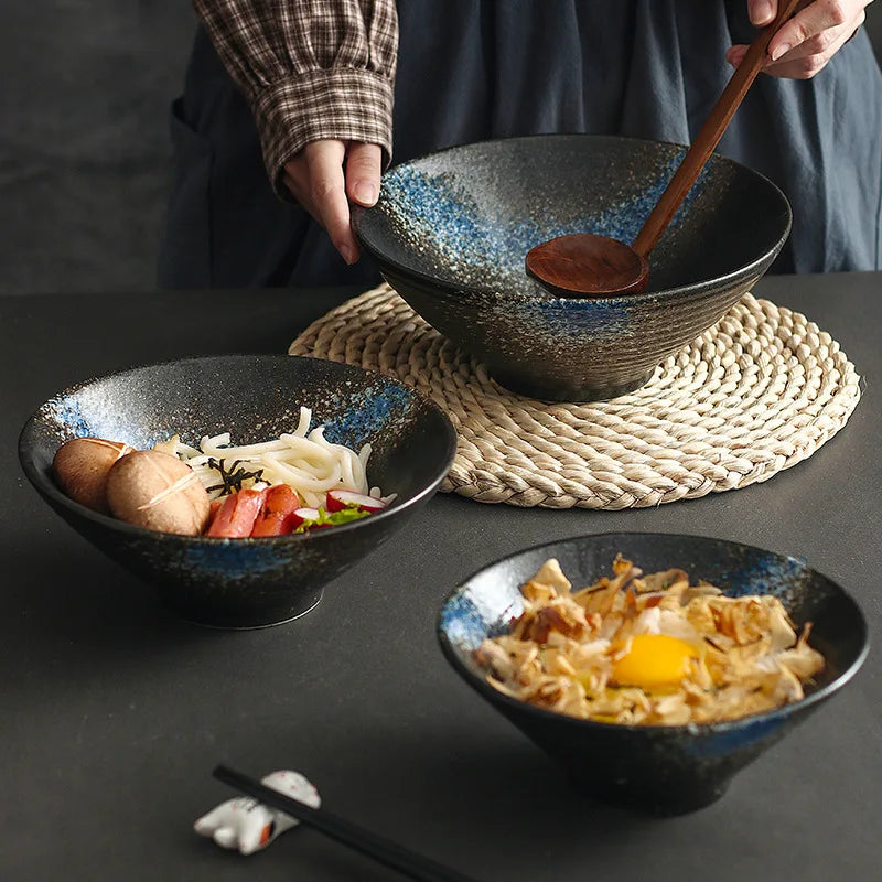 LingAo Ceramic  Japanese creative  Ramen、 soup noodle bowl restaurant customization
