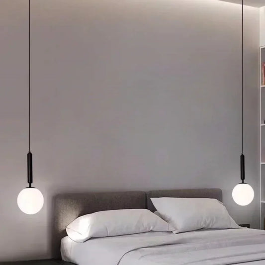 Modern Chandelier Glass Ball LED Pendant Lights Bedroom Decor Dining Room Bedside Hanging Lamp Kitchen island Fixturs Lustre