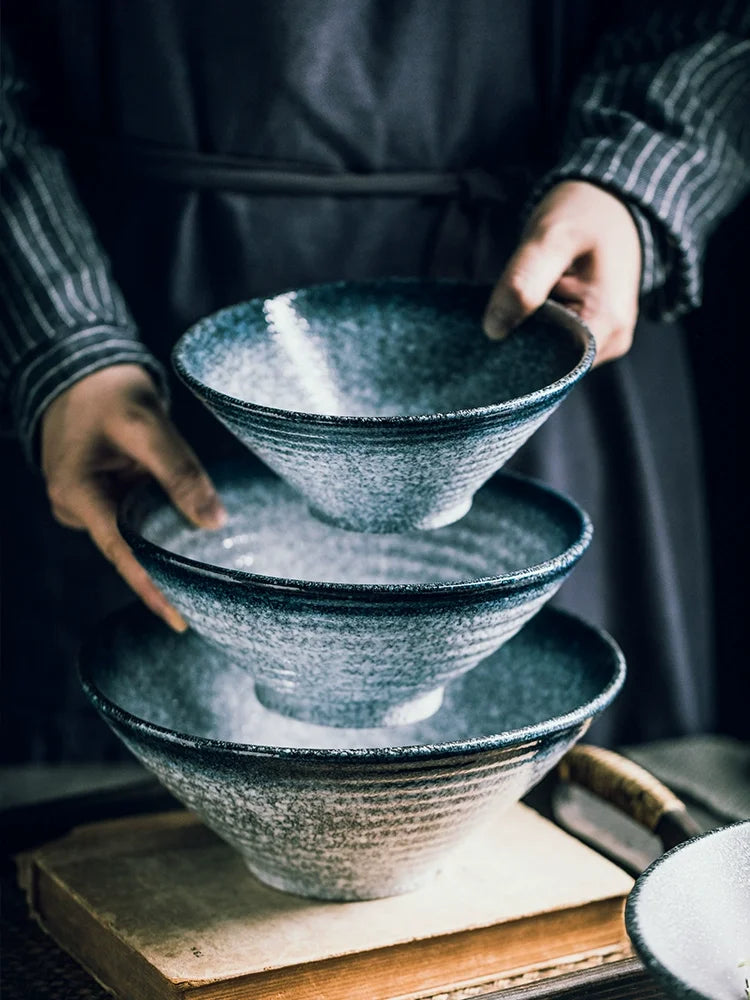 Japanese ceramic household ramen bowl soup bowl creative tableware commercial ceramic tableware