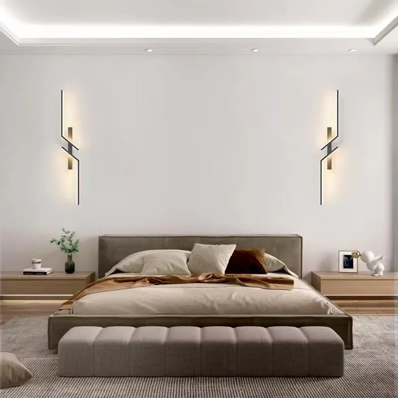 Modern LED Wall Lamp Minimalist Wall Light Bedroom Bedside Wall Sconce Living Room TV Sofa Background Indoor Lighting Fixture