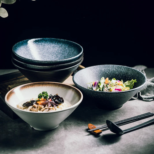 Japanese ceramic household ramen bowl soup bowl creative tableware commercial ceramic tableware