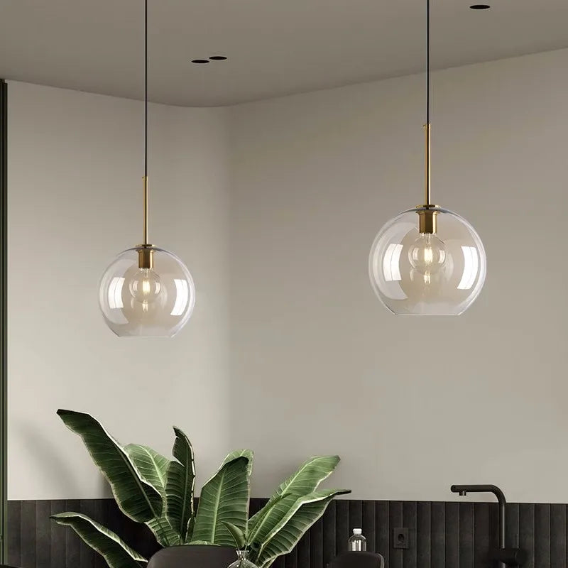 Modern Nordic Loft Glass Pendant Light